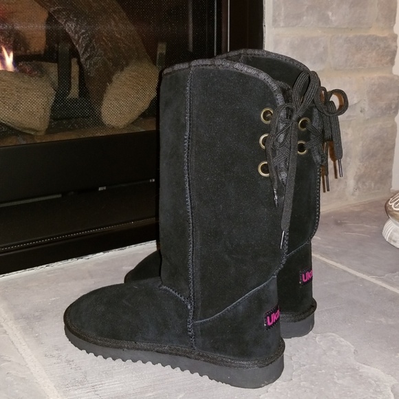Tall Ukala Black Boots - Worn Once - Picture 1 of 4